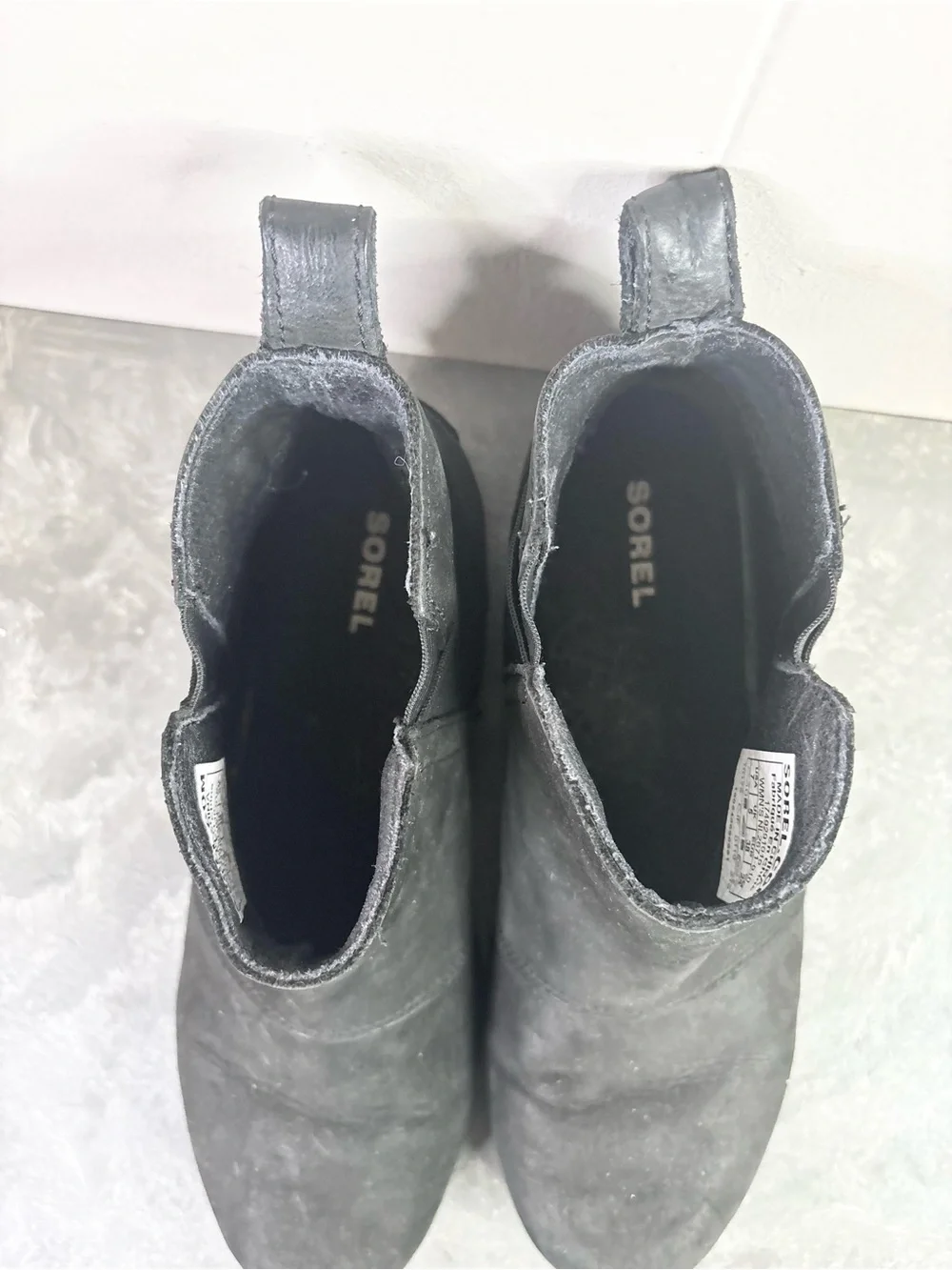 Sorel Emelie Chelsea Waterproof Boots black size 7